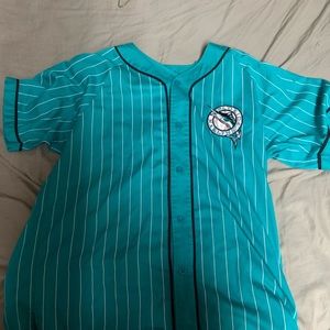 Vintage 90’s MLB Florida Marlins Pinstripe Starter Jersey